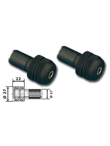 ANTIVIBRANTE IN ALLUMINIO ANODIZZATO CON ZIGRINATURA DIAM.17